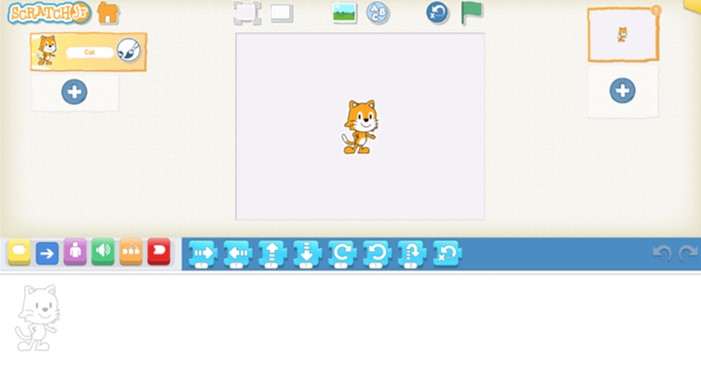 Sgrinlun o Scratch Jr.