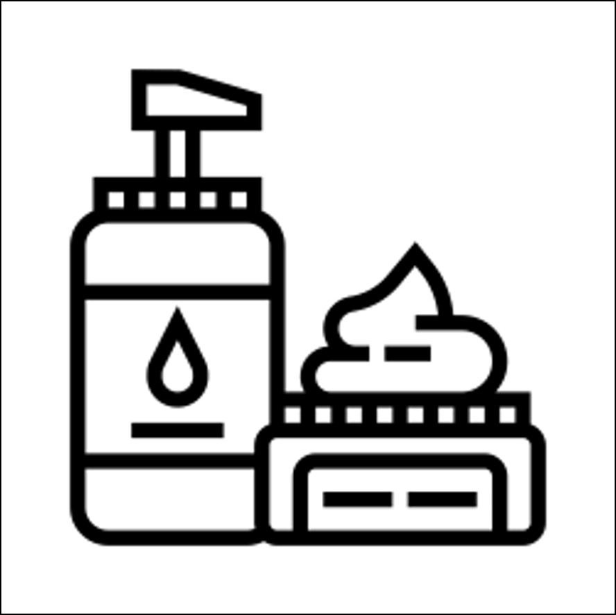 An icon of different skincare products