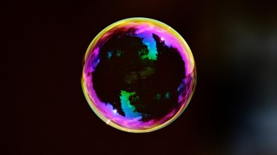 A large soap bubble