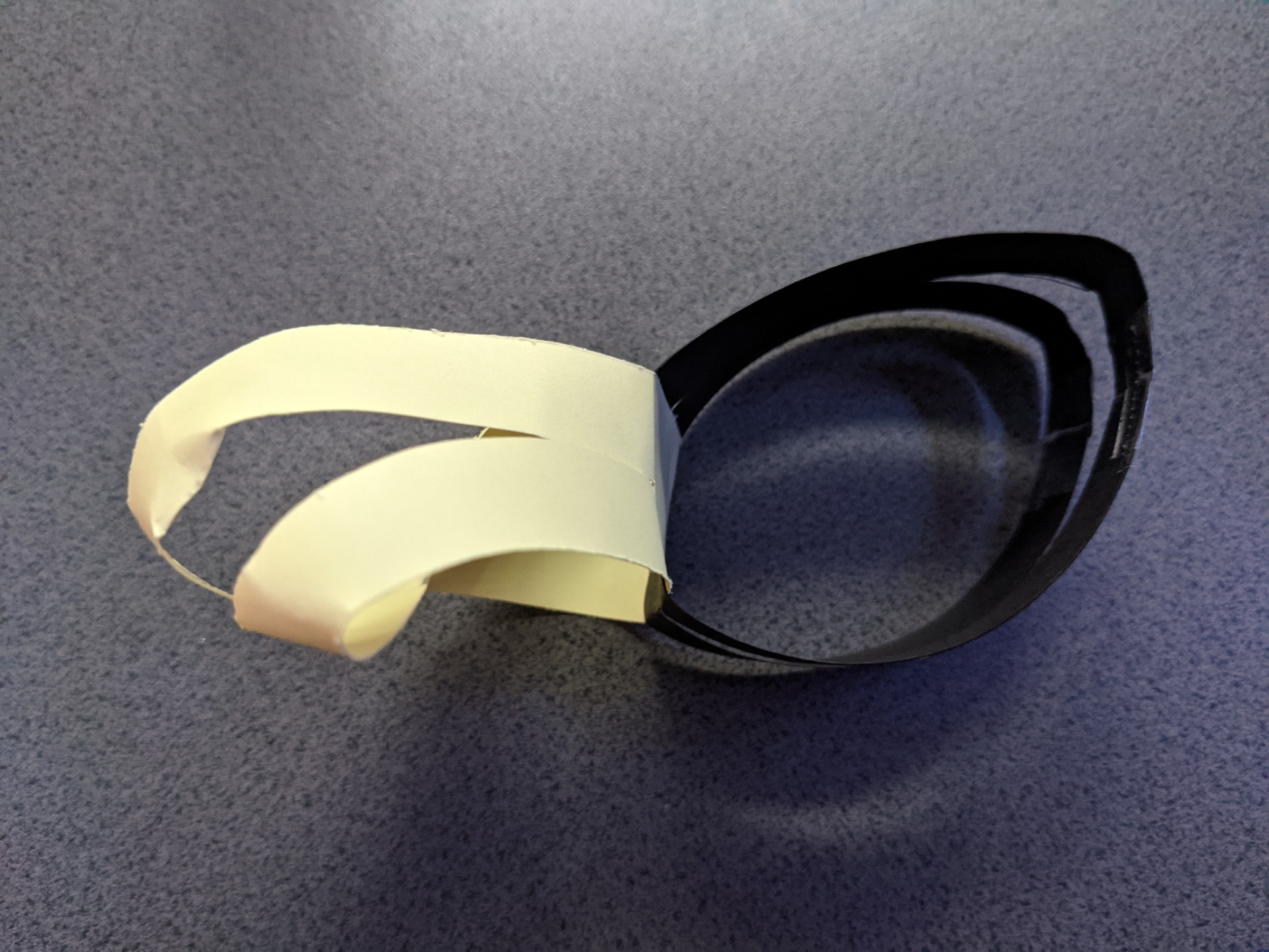 The shapes cut as described above