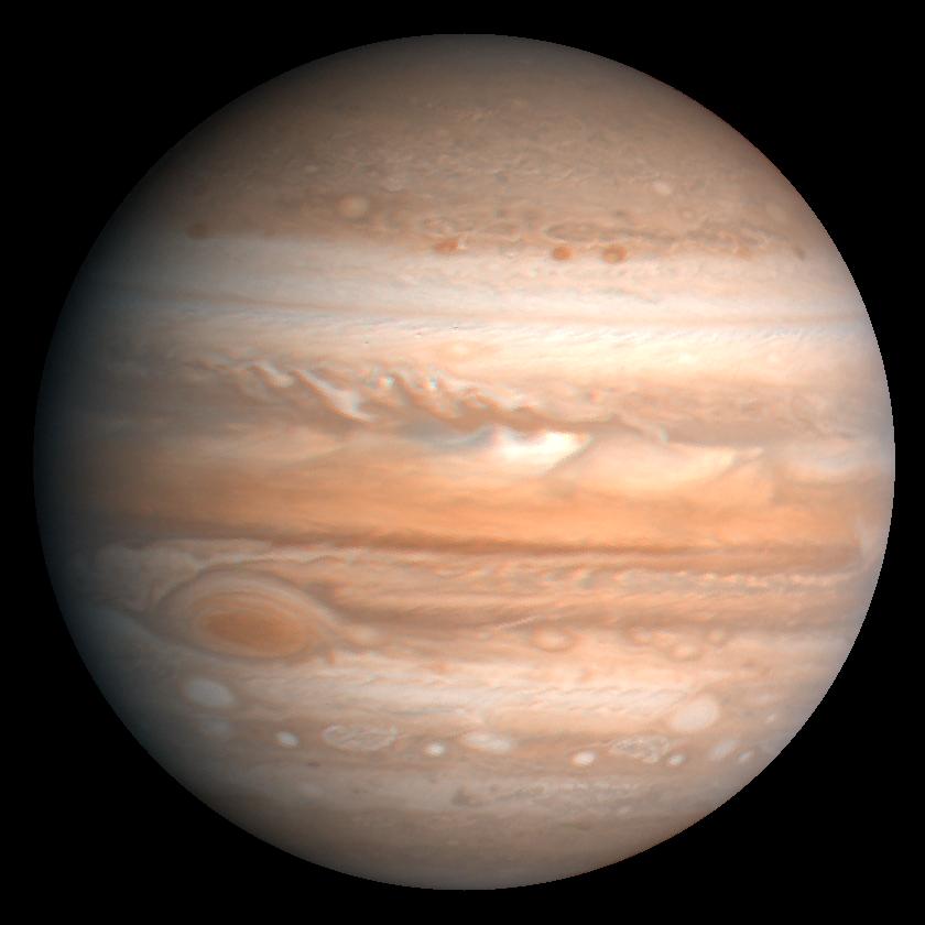 Iau fel y delweddwyd gan stiliwr Voyager ym 1979