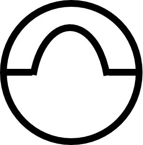 Y symbol am fwlb golau ffilament