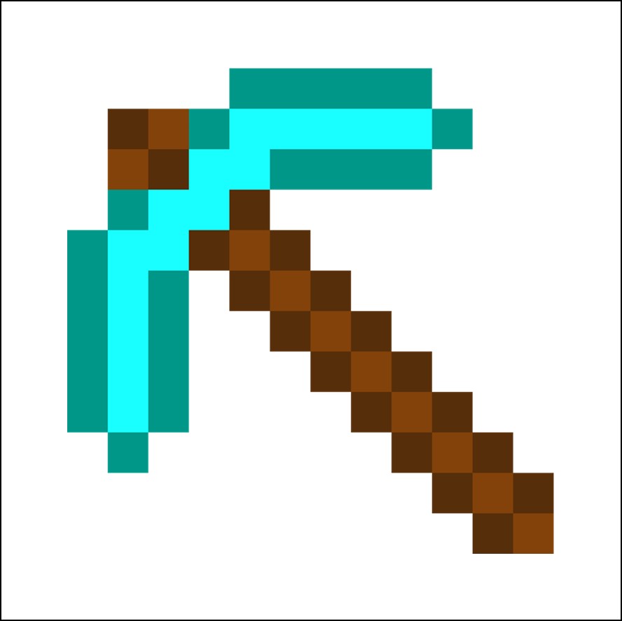 A Minecraft Diamond Pickaxe