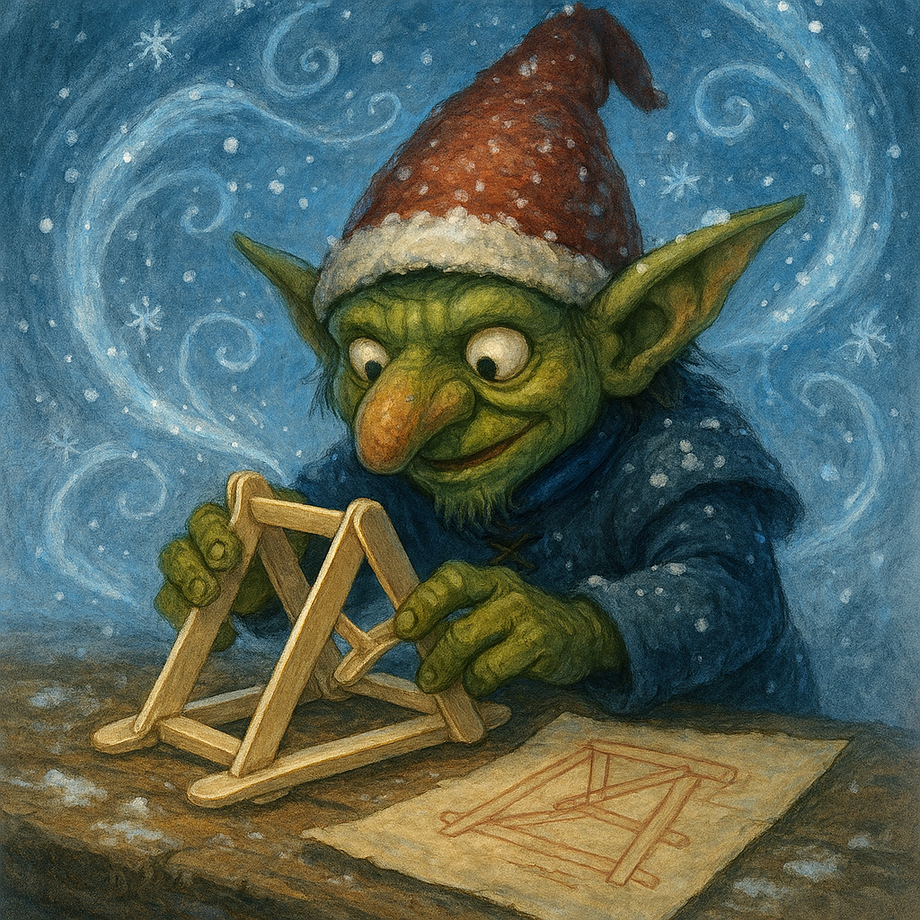 Glim attempting to build a catapult