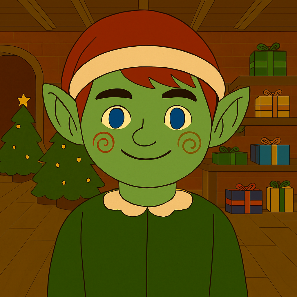 Corrach â phatrwm gwrido streipïog ar eu boch, croen gwyrdd golau, llygaid glas, gwallt coch, ac aeliau du