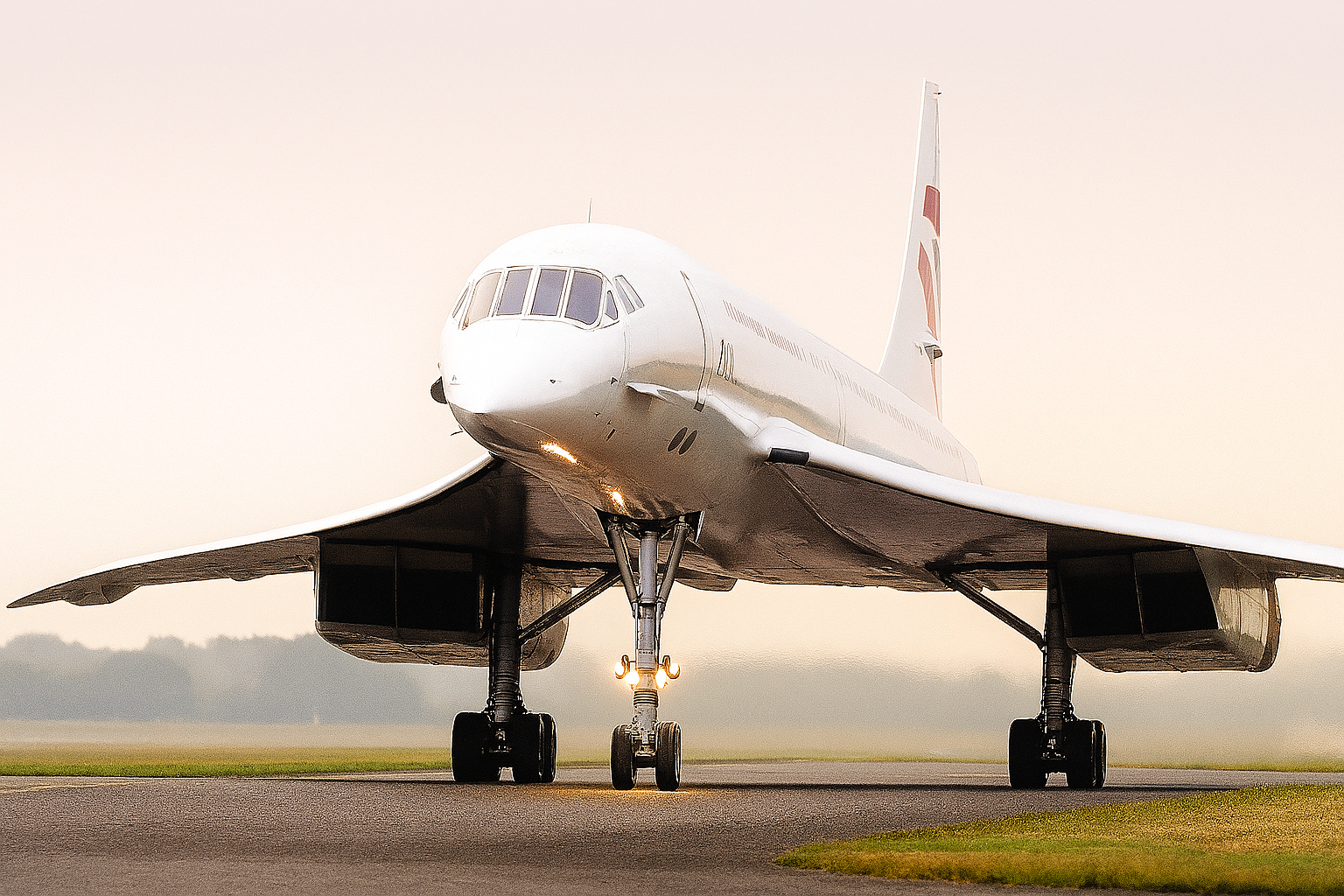 Awyren Concorde ar redfa