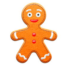 A gingerbread man