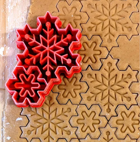 Pluen eira deuddarn wedi ei dylunio i deselu