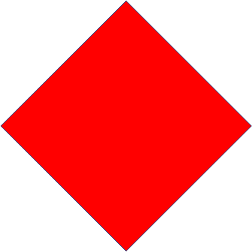 The square rotated to look like a diamond