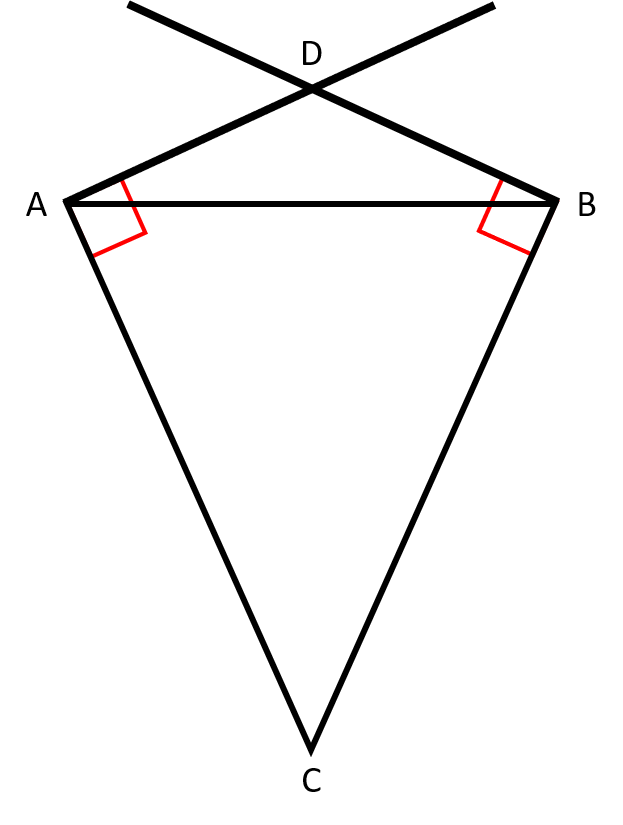 The triangle formed by adding point D